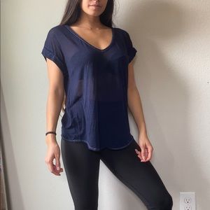 Navy blue flowy tshirt